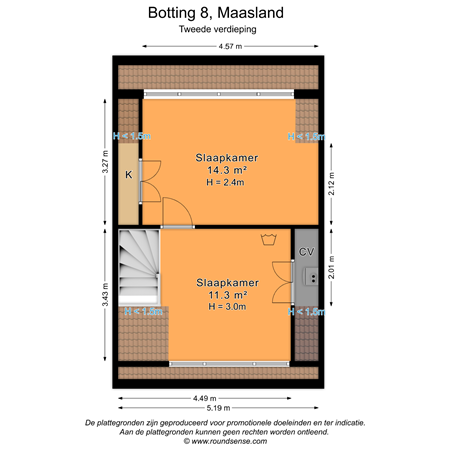 Floorplan - Botting 8, 3155 BW Maasland