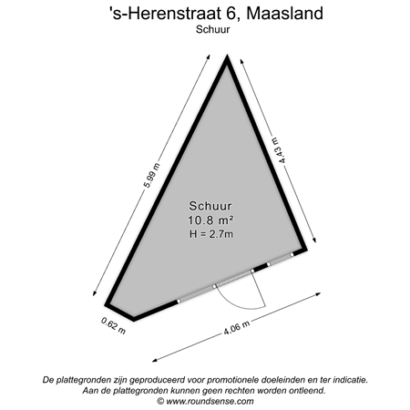 Floorplan - 's-Herenstraat 6, 3155 SH Maasland