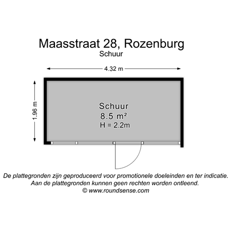Floorplan - Maasstraat 28, 3181 EJ Rozenburg