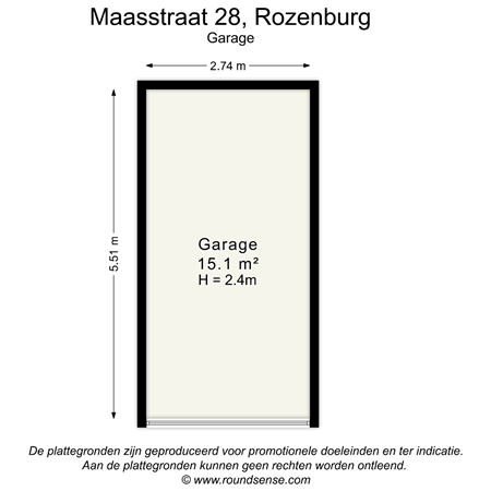 Floorplan - Maasstraat 28, 3181 EJ Rozenburg