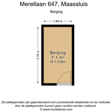 Floorplan - Merellaan 647, 3145 GA Maassluis