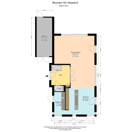 Floorplan - Boumare 152, 3155 PB Maasland