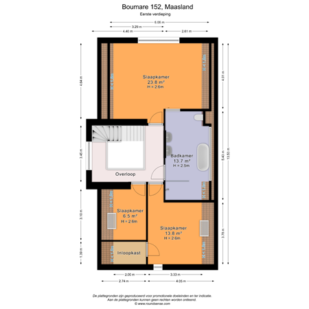 Floorplan - Boumare 152, 3155 PB Maasland