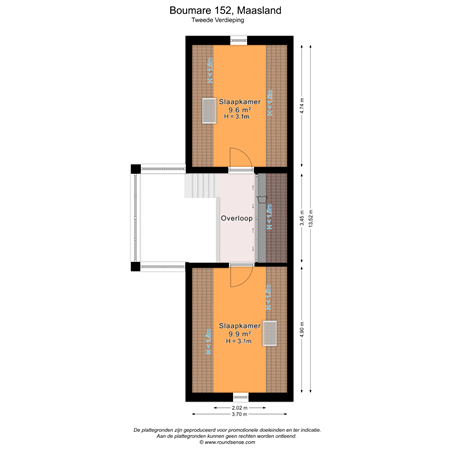Floorplan - Boumare 152, 3155 PB Maasland