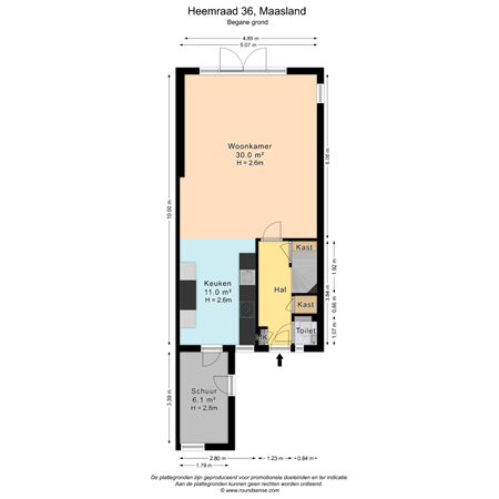 Floorplan - Heemraad 36, 3155 GB Maasland