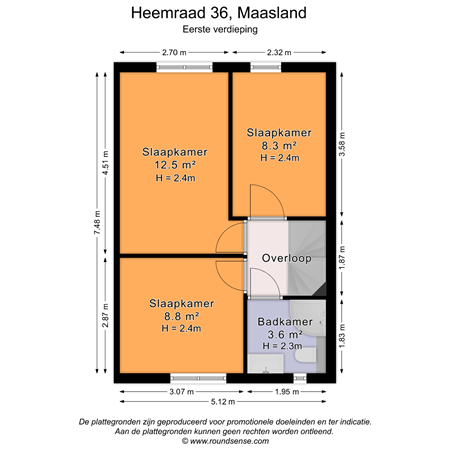 Floorplan - Heemraad 36, 3155 GB Maasland