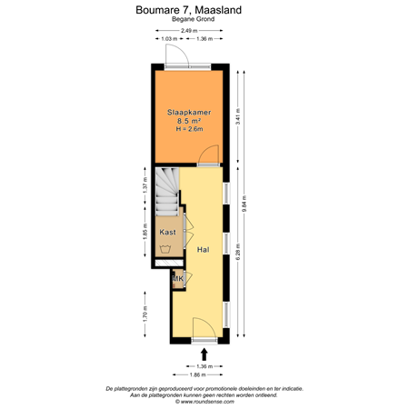 Floorplan - Boumare 7, 3155 PB Maasland
