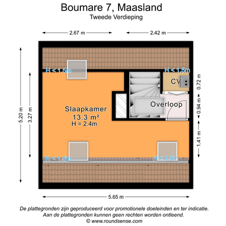 Floorplan - Boumare 7, 3155 PB Maasland