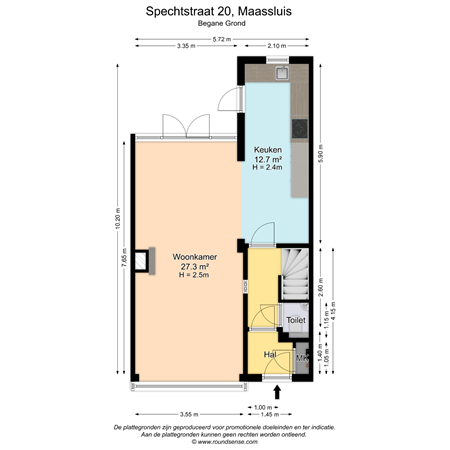 Floorplan - Spechtstraat 20, 3145 XK Maassluis