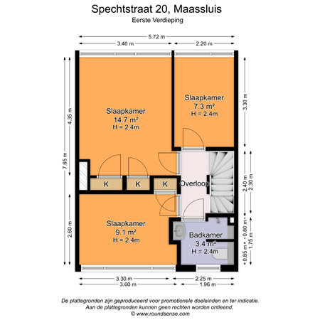 Floorplan - Spechtstraat 20, 3145 XK Maassluis