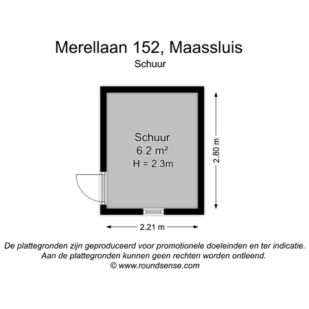 Floorplan - Merellaan 152, 3145 XH Maassluis
