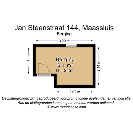 Floorplan - Jan Steenstraat 144, 3141 HD Maassluis