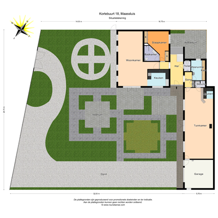 Floorplan - Kortebuurt 18, 3141 EG Maassluis