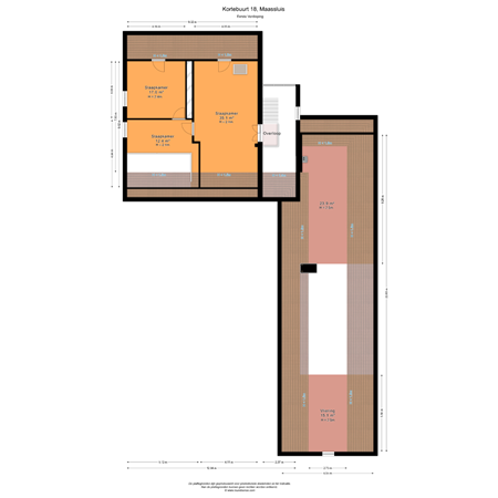 Floorplan - Kortebuurt 18, 3141 EG Maassluis