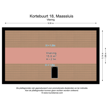 Floorplan - Kortebuurt 18, 3141 EG Maassluis