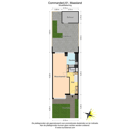 Floorplan - Commanderij 61, 3155 AA Maasland