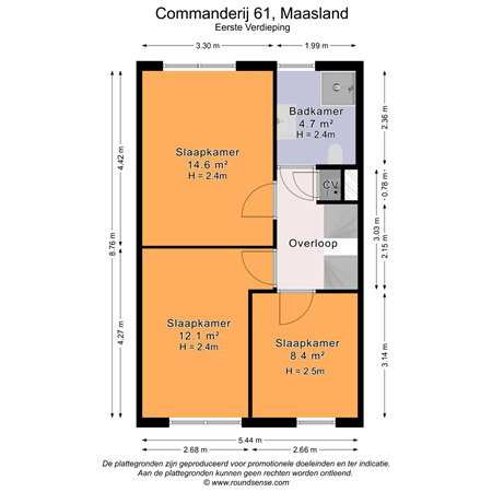 Floorplan - Commanderij 61, 3155 AA Maasland