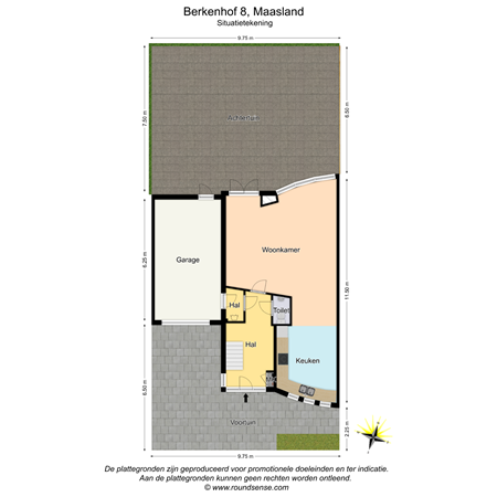 Floorplan - Berkenhof 8, 3155 ER Maasland