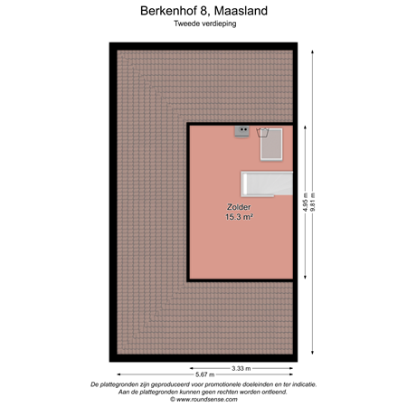 Floorplan - Berkenhof 8, 3155 ER Maasland