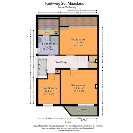Floorplan - Kerkweg 20, 3155 EC Maasland