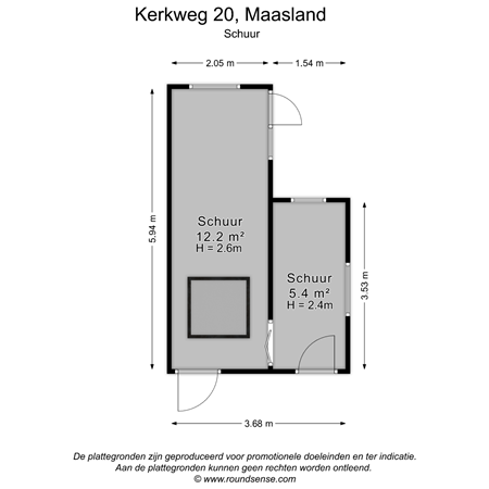 Floorplan - Kerkweg 20, 3155 EC Maasland
