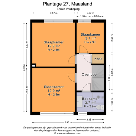Floorplan - Plantage 27, 3155 AW Maasland