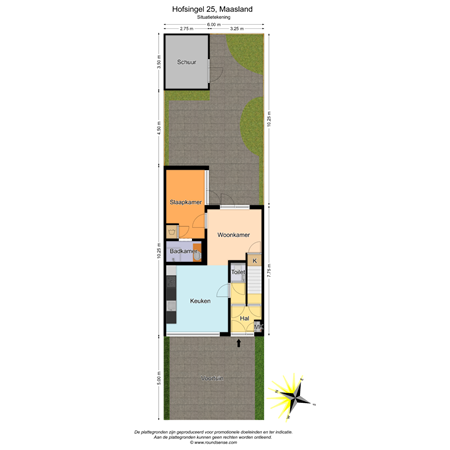 Floorplan - Hofsingel 25, 3155 AL Maasland
