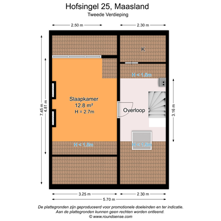 Floorplan - Hofsingel 25, 3155 AL Maasland