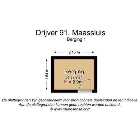 Floorplan - Drijver 91, 3144 GD Maassluis