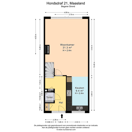 Floorplan - Hondsdraf 21, 3155 WD Maasland