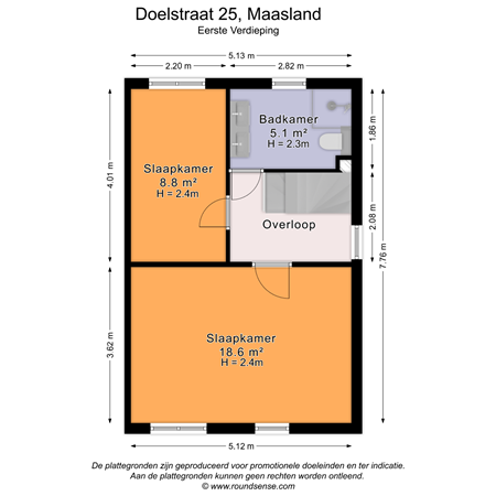 Floorplan - Doelstraat 25, 3155 AG Maasland
