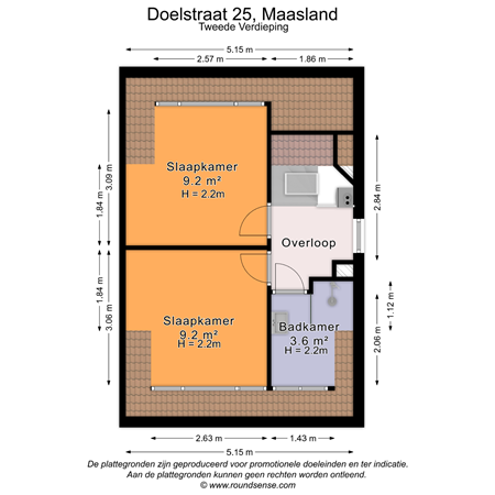 Floorplan - Doelstraat 25, 3155 AG Maasland