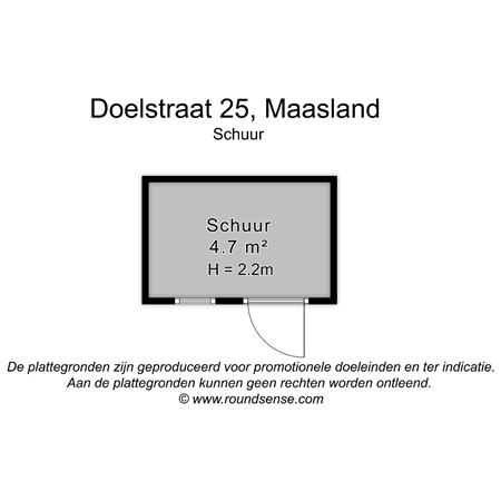 Floorplan - Doelstraat 25, 3155 AG Maasland
