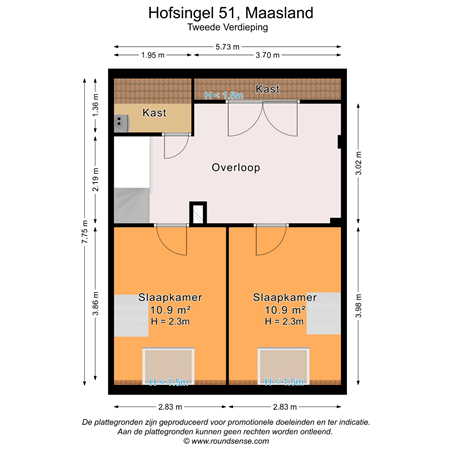 Floorplan - Hofsingel 51, 3155 AL Maasland