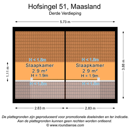 Floorplan - Hofsingel 51, 3155 AL Maasland