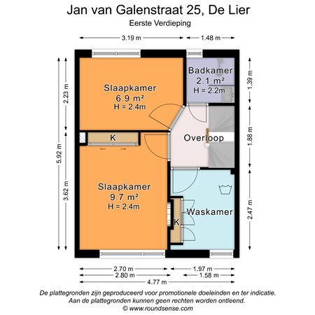 Floorplan - Jan van Galenstraat 25, 2678 GJ De Lier