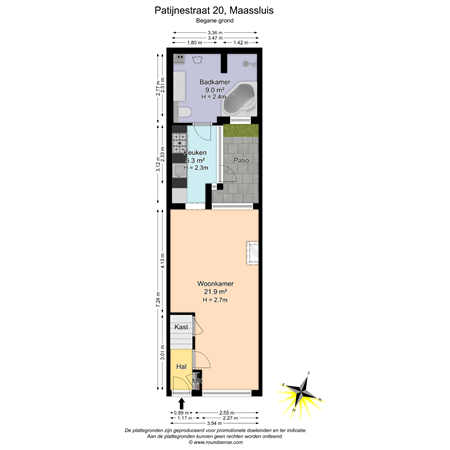 Floorplan - Patijnestraat 20, 3141 VK Maassluis