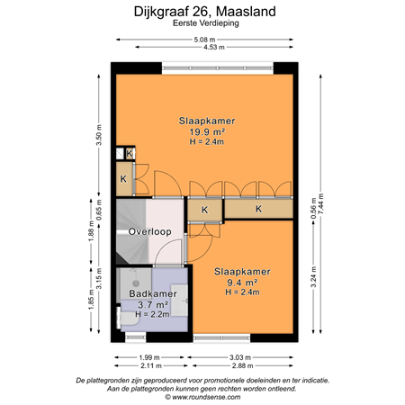Floorplan - Dijkgraaf 26, 3155 GA Maasland