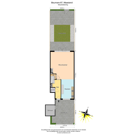 Floorplan - Boumare 67, 3155 PB Maasland