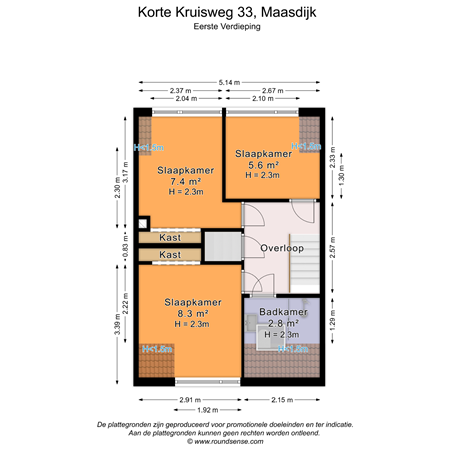 Floorplan - Korte Kruisweg 33, 2676 XK Maasdijk