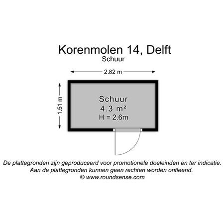 Floorplan - Korenmolen 14, 2614 LV Delft