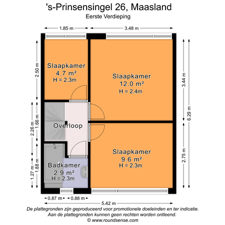 Floorplan - 's-Prinsensingel 26, 3155 VL Maasland
