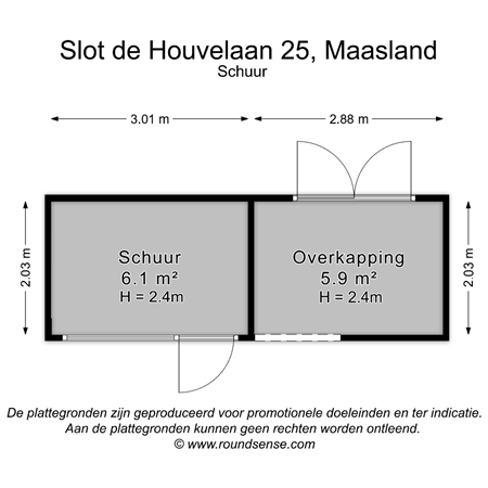 Floorplan - Slot de Houvelaan 25, 3155 VR Maasland