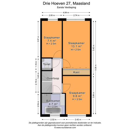 Floorplan - Drie Hoeven 27, 3155 TR Maasland