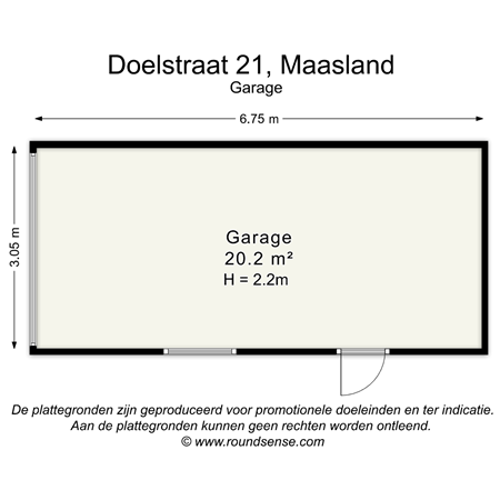 Floorplan - Doelstraat 21, 3155 AG Maasland