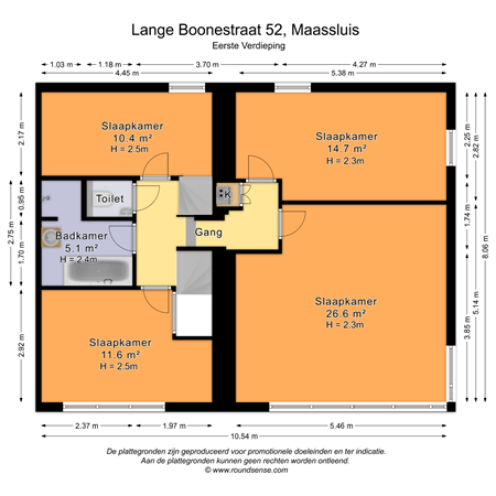 Floorplan - Lange Boonestraat 52, 3142 CC Maassluis