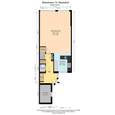Floorplan - Boterkamp 14, 3155 GK Maasland