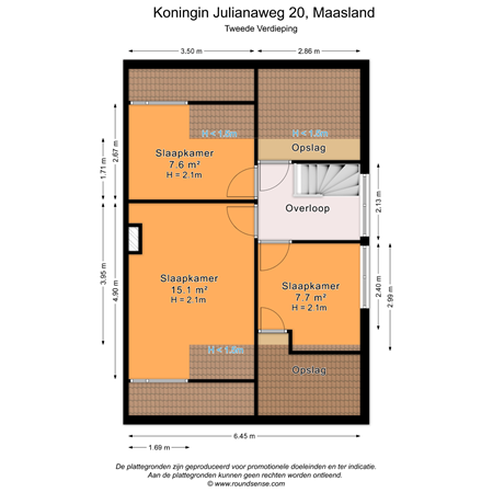 Floorplan - Koningin Julianaweg 20, 3155 XD Maasland