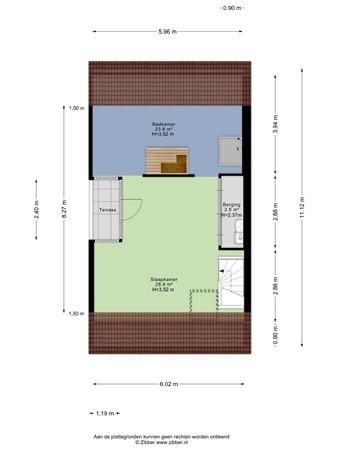 Floorplan - Huis te Veldelaan 65, 3155 SC Maasland