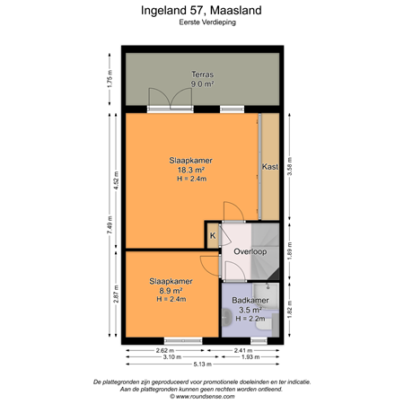 Floorplan - Ingeland 57, 3155 GC Maasland